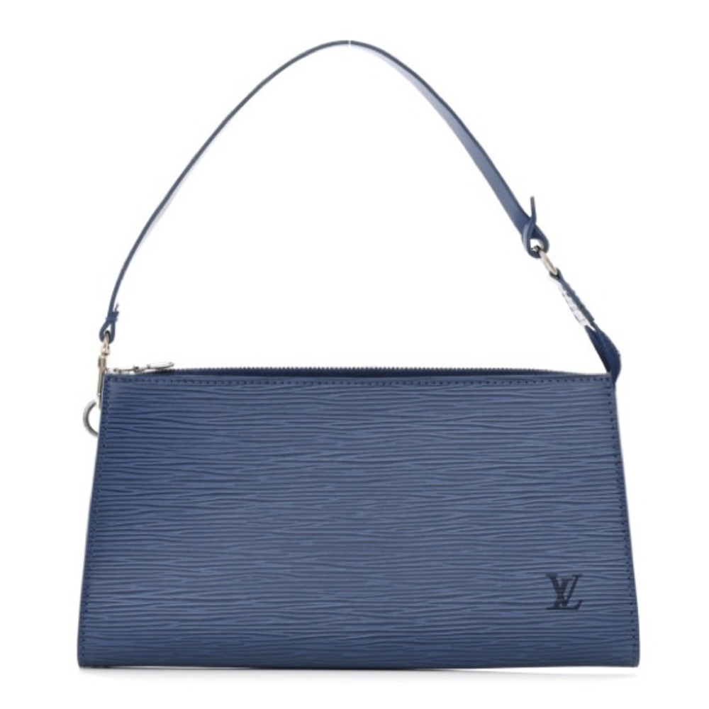 Authentic blue Louis Vuitton Epi Pochette